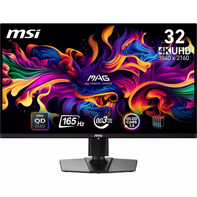 MSI MAG 321UP QD-OLED monitor de ordenador 80 cm (31.5 inch) 3840 x 2160 píxeles 4K Ultra HD negro