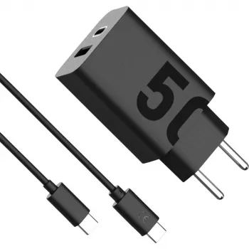 Cargador rápido de interior AC Motorola TurboPower 50W — USB-C universal, Negro