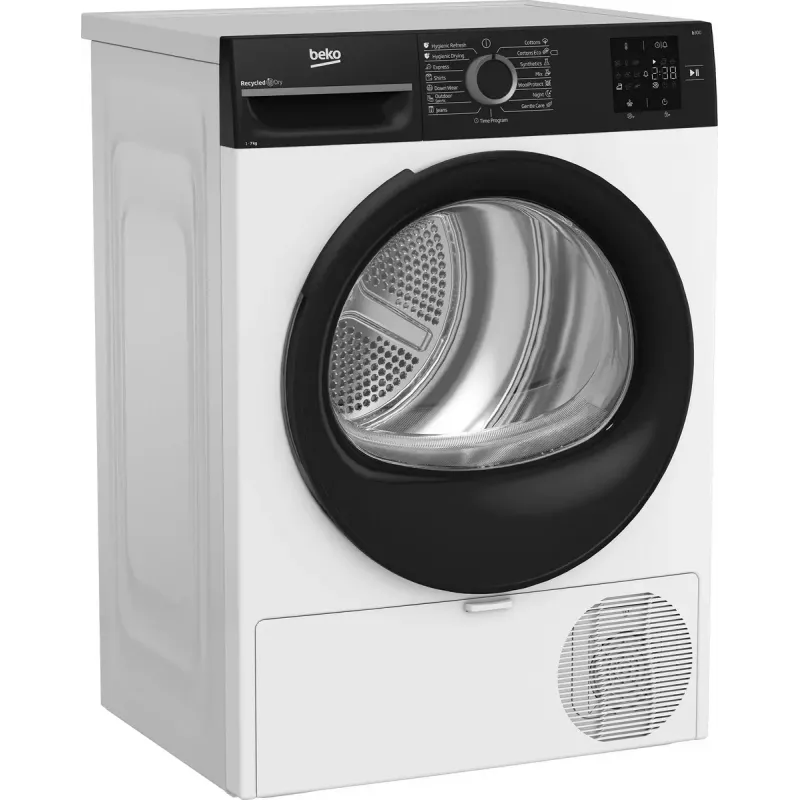Secadora BEKO | BM3T37249WBB | Clase de eficiencia energética C | Carga frontal | 7 kg | Digital | Profundidad 54,5 cm | Blanco