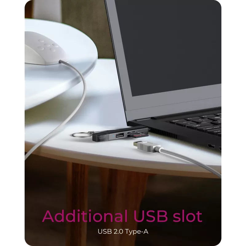 Lector de tarjetas icybox 61179 – USB 3.2 Gen1 3 en 1, conectores USB Type-C y Type-A