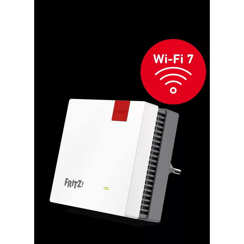 FRITZ! Mesh Set 1700 sistema mesh Wi-Fi 7, 2 uds. (2x FRITZ!Repeater 1700), doble banda (2,4 GHz / 5 GHz), blanco/gris