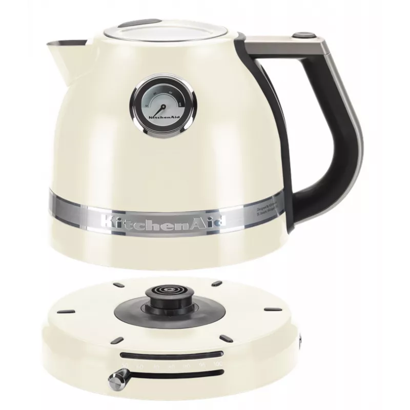 Hervidor KITCHENAID 1,5 L 2400 W Crema, 7 ajustes de temperatura, cuerpo de acero inoxidable
