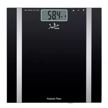 Báscula de baño electrónica JATA Mod. 531 cuadrada negra