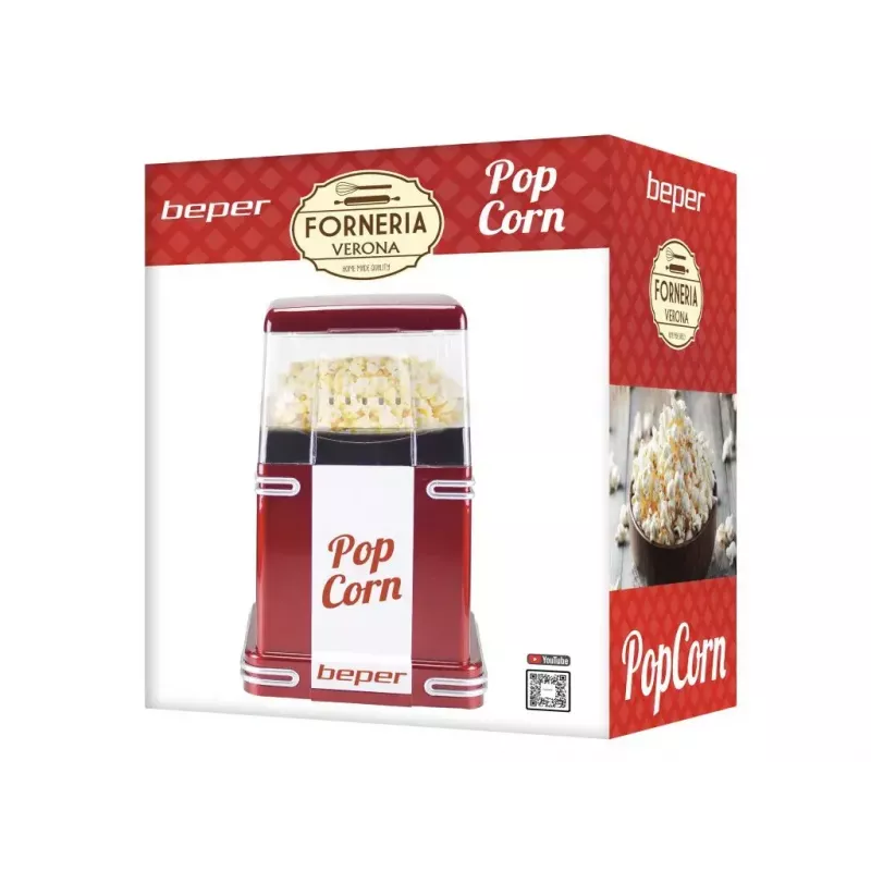 Máquina de palomitas Beper 90.590Y rojo blanco 1200 W 3 min