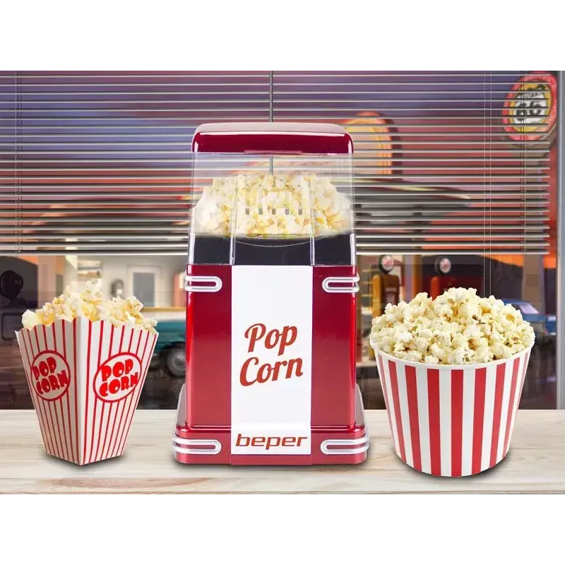 Máquina de palomitas Beper 90.590Y rojo blanco 1200 W 3 min