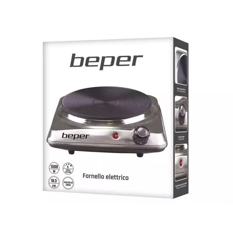 Calientaplatos eléctrico Beper 90.820, 1 zona, control manual