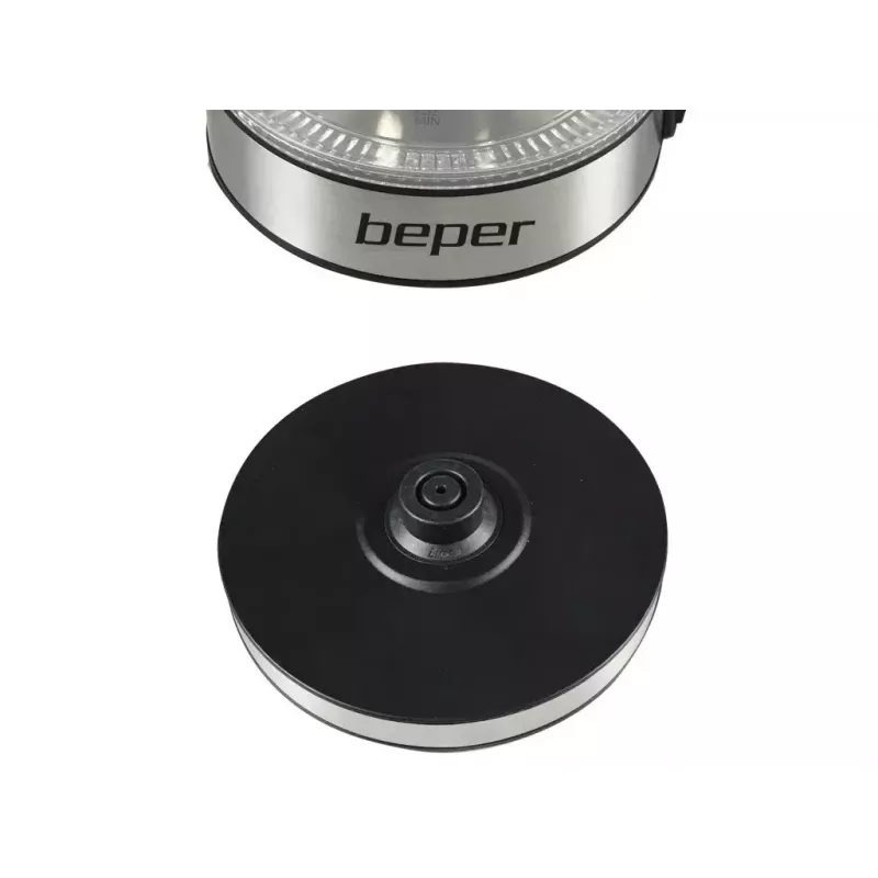 Hervidor de agua eléctrico Beper 1,8 L 2200 W transparente