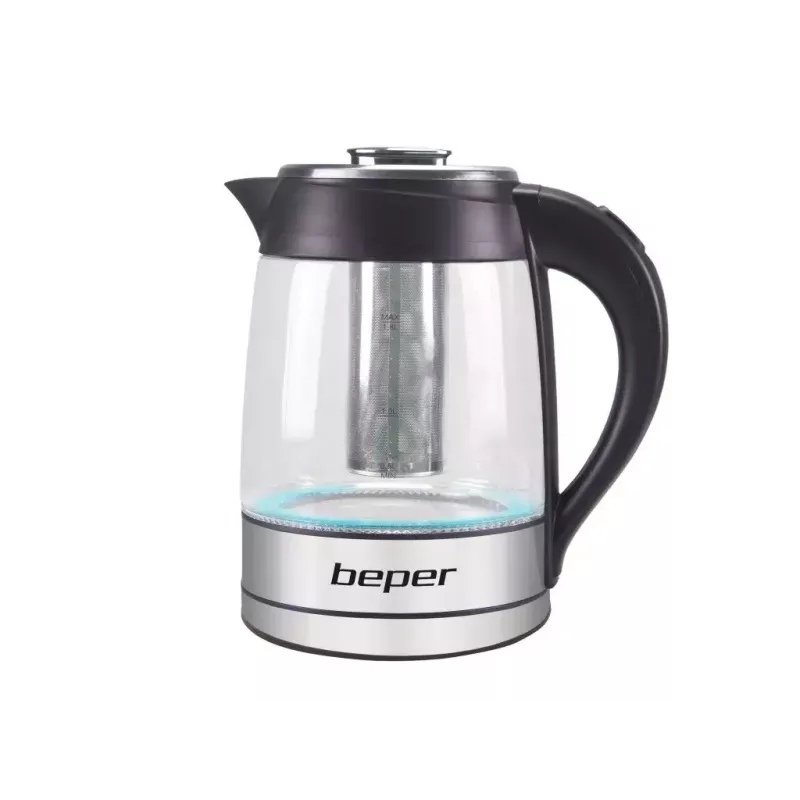 Hervidor de agua eléctrico Beper 1,8 L 2200 W transparente