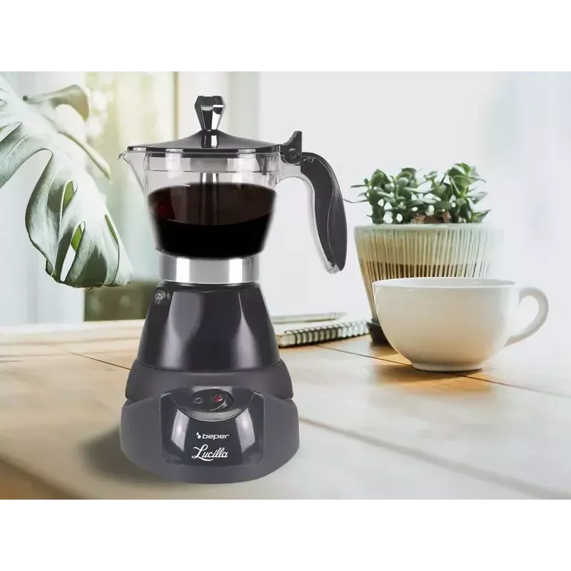 Cafetera expreso Beper 3 tazas BC.040N