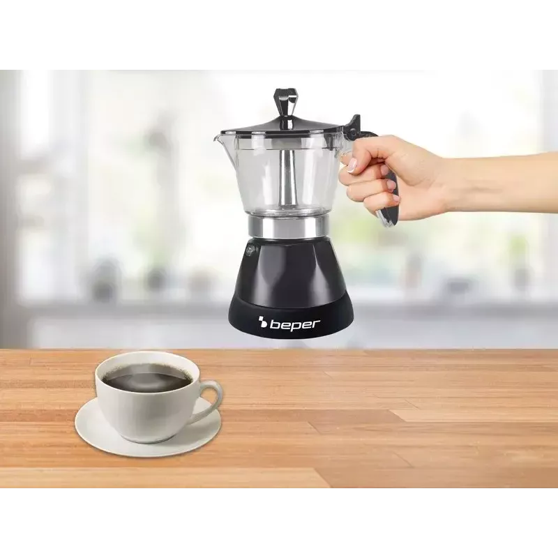 Cafetera expreso Beper 3 tazas BC.040N