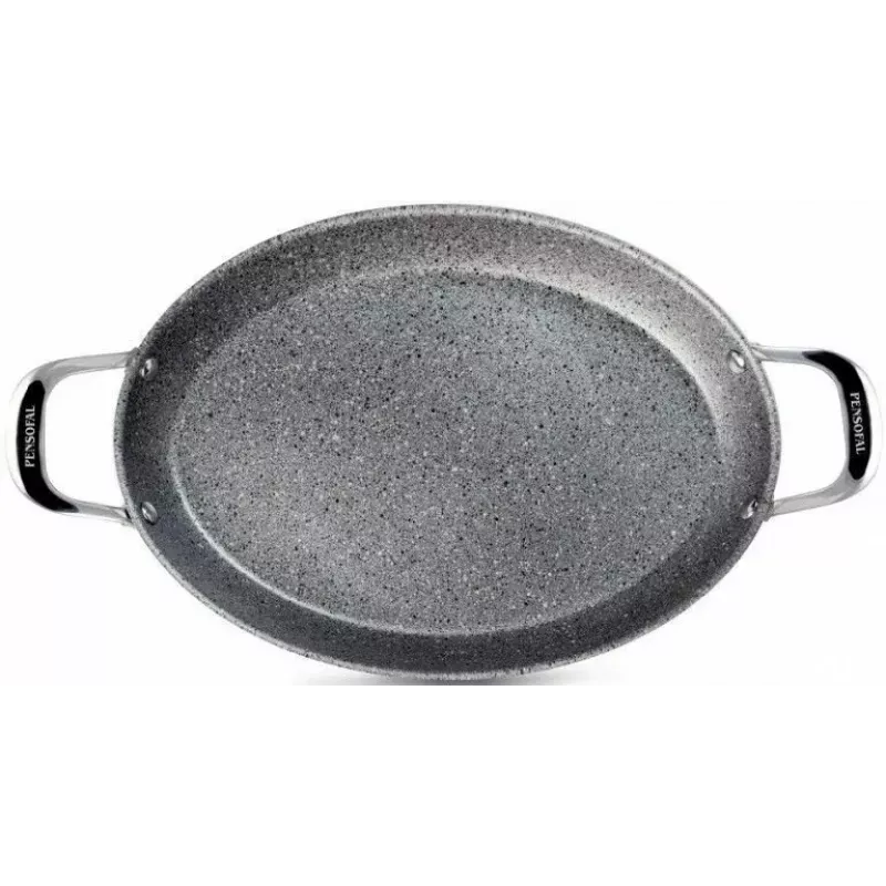Sartén Pensofal Invictum Professional ovalada 36 cm con 2 asas y tapa de cristal