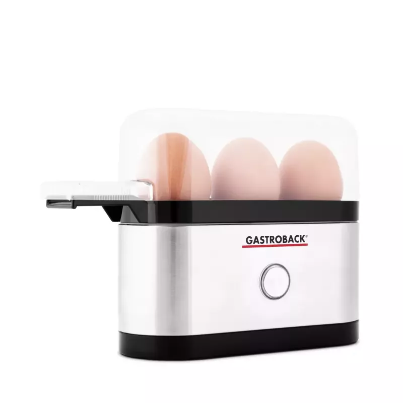 Huevera Gastroback Design Mini 3 huevos 350 W negra acero inoxidable