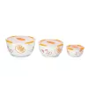 Set de cuencos OURSSON BS2981RC/OR 1,7 L redondo cerámica naranja blanco 3 uds.