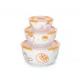 Set de cuencos OURSSON BS2981RC/OR 1,7 L redondo cerámica naranja blanco 3 uds.