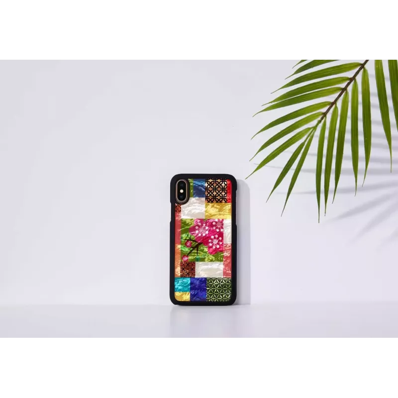 Funda para smartphone iKins para iPhone XS/S — diseño blanco flor de cerezo, carcasa rígida protectora