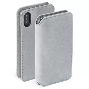 Funda tipo folio Krusell Broby 4 Card SlimWallet para iPhone X/XS gris