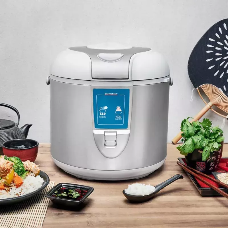 Olla arrocera Gastroback Design Pro 5L 700W plata blanco