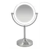 Espejo de maquillaje HoMedics MIR-8150-EU de pie redondo acero inoxidable