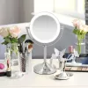 Espejo de maquillaje HoMedics MIR-8150-EU de pie redondo acero inoxidable