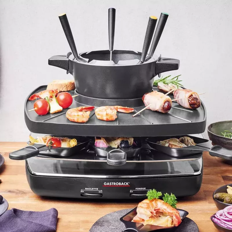 Set de raclette y fondue Gastroback Family And Friends