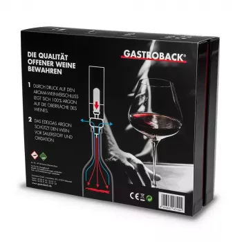 Tapón decantador Gastroback Aroma 47102 Negro Acero inoxidable