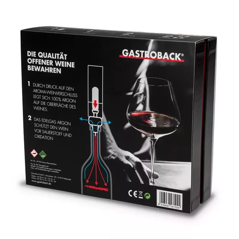 Gastroback 47102 Aroma Wine Preserver dispositivo para conservar vino abierto