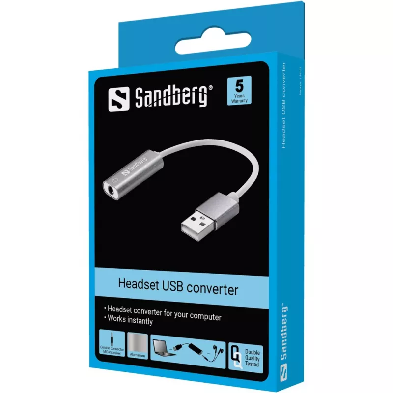Convertidor USB para auriculares Sandberg Sandberg Convertidor USB para auriculares
