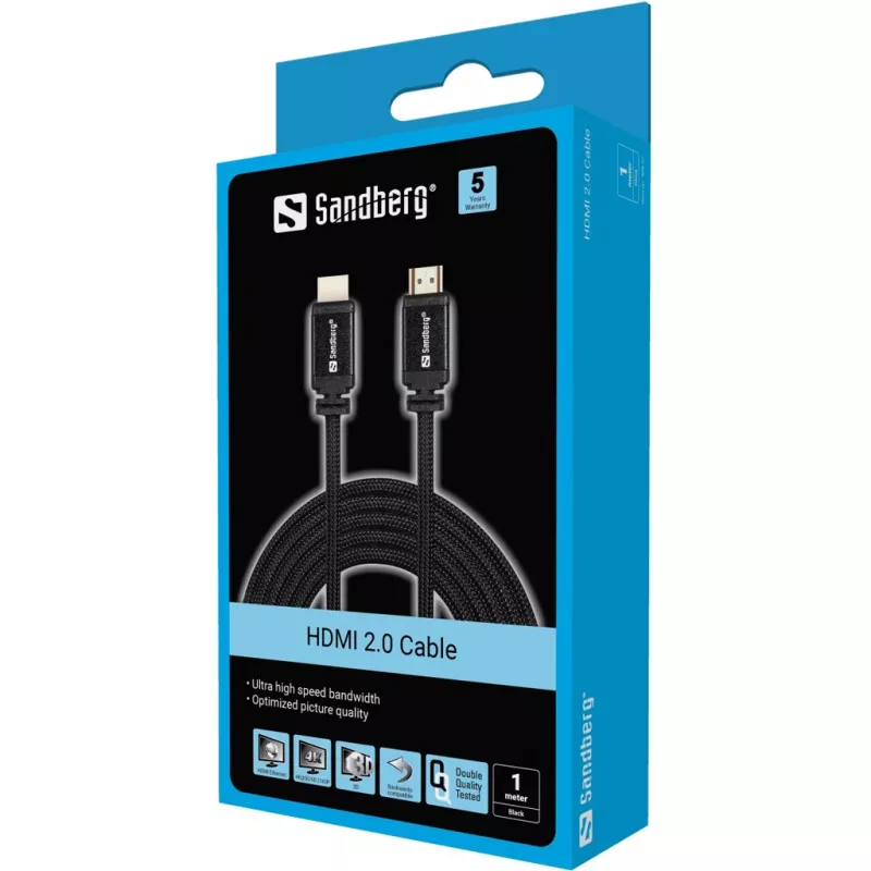 Cable HDMI Sandberg HDMI 2.0 19M-19M 1m