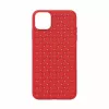 Funda blanda para móvil Devia para iPhone 11 Pro — estampado tejido, rojo