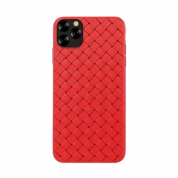 Funda blanda para móvil Devia para iPhone 11 Pro — estampado tejido, rojo