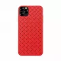 Funda blanda para móvil Devia para iPhone 11 Pro — estampado tejido, rojo