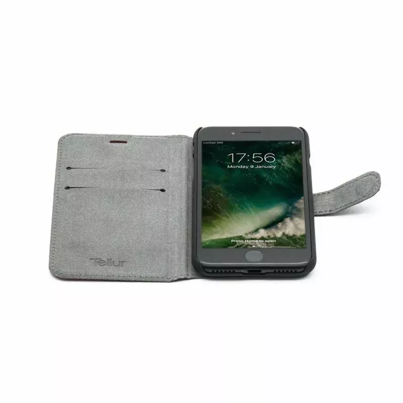 Funda tipo libro Tellur TLL184031 para iPhone 7 negra roja