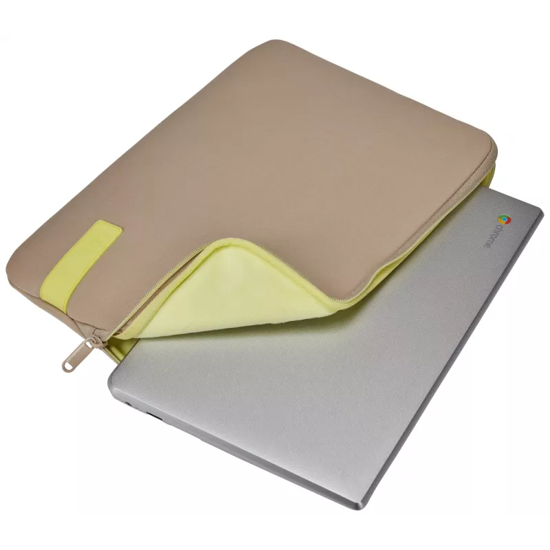 Funda sleeve Case Logic Reflect REFPC-113 Plaza Taupe/Sun-Lime 33,8 cm (13,3