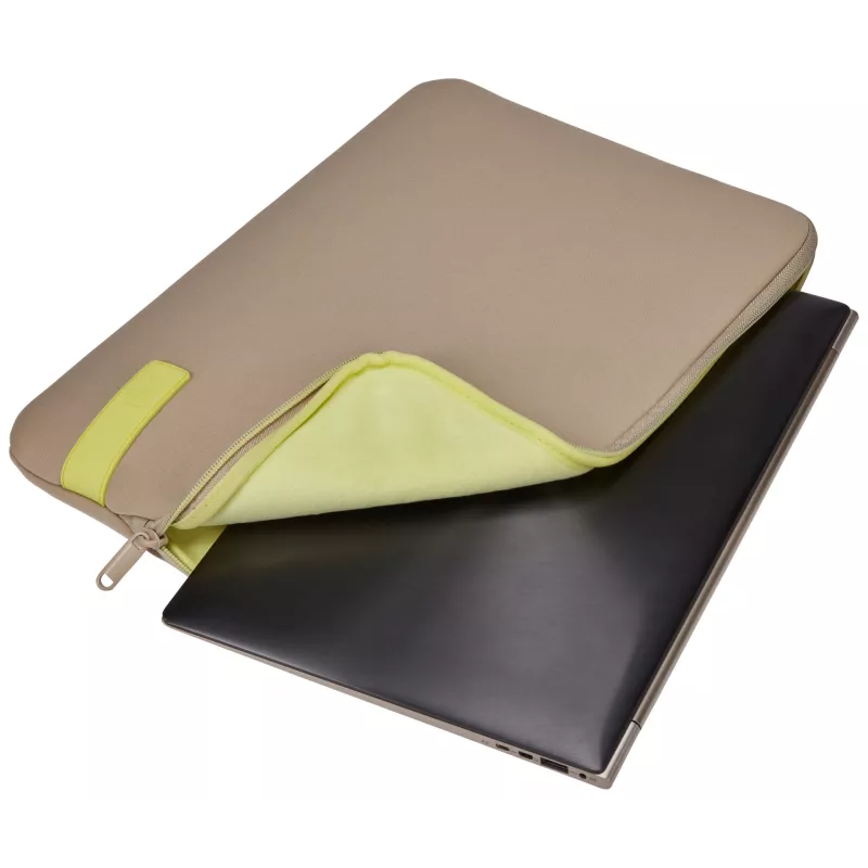 Funda sleeve Case Logic Reflect REFPC-114 Plaza Taupe/Sun-Lime 35,6 cm (14