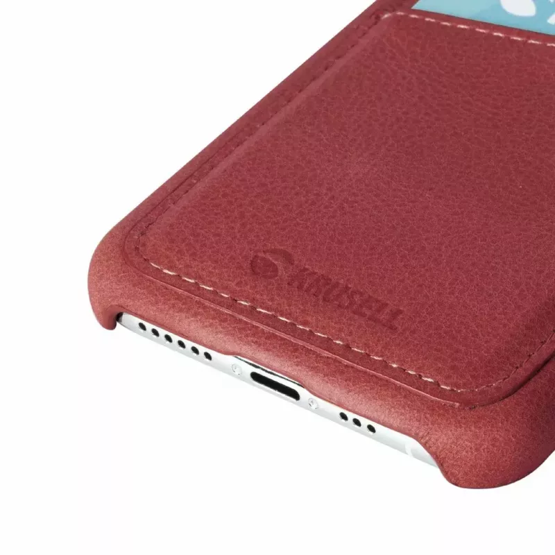 Funda protectora CardCover Krusell Sunne para Apple iPhone 11 Pro Max, vintage red