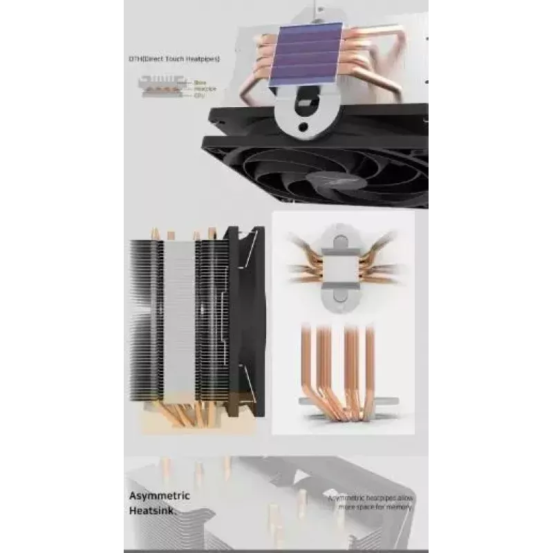 Disipador de CPU ZALMAN CNPS10X PERFORMA ST con ventilador de 120 mm y 4 heatpipes