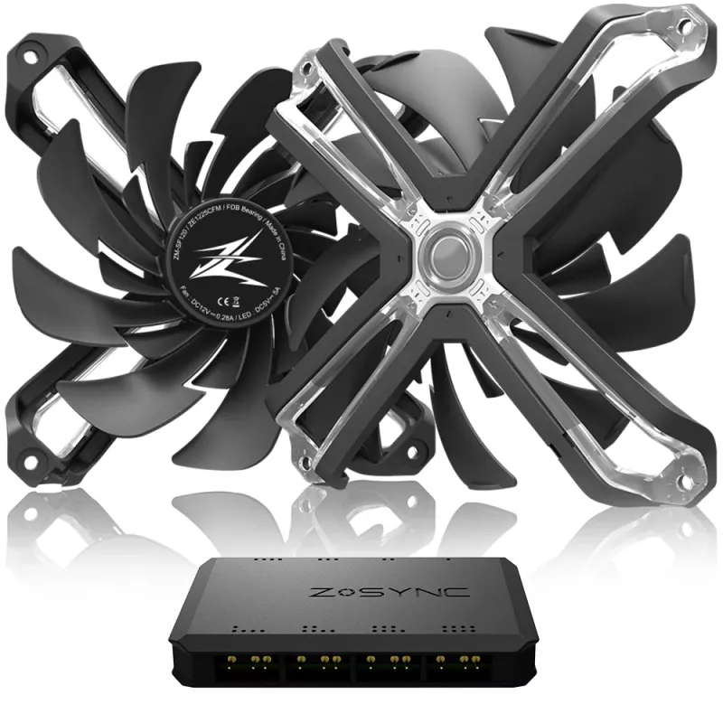 Sistema de refrigeración Zalman ZM-SF120A3 ventilador para caja de PC 12 cm negro