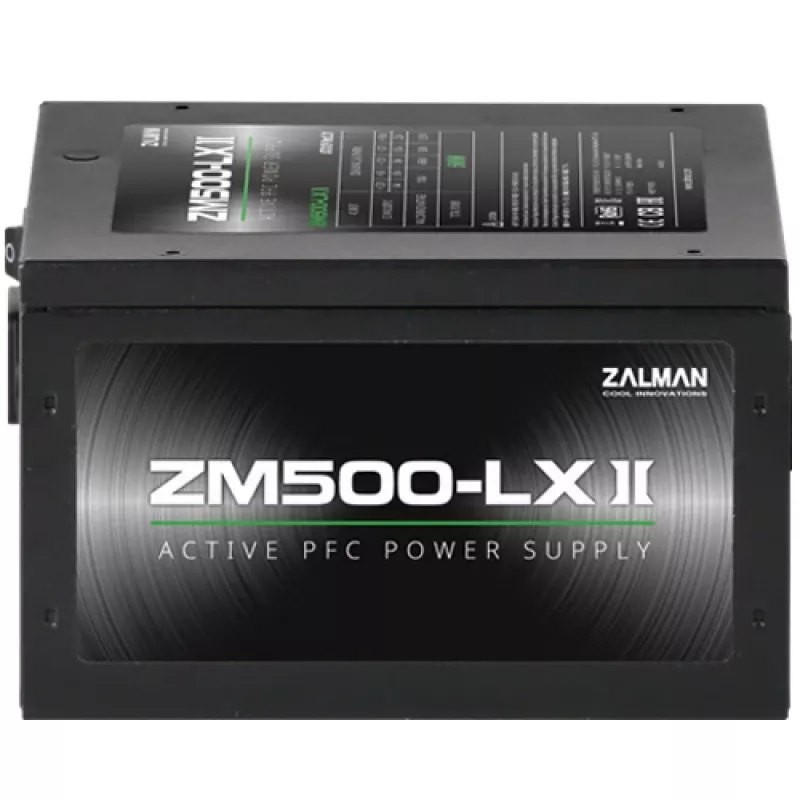 Fuente de alimentación Zalman ZM500-LXII 500 W 20+4-Pin ATX ATX negro