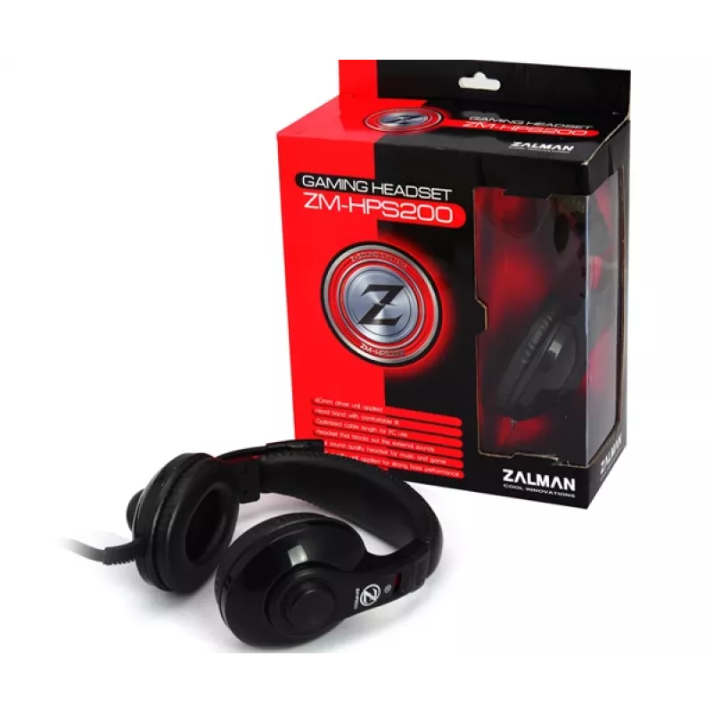 Auriculares Zalman ZM-HPS200 con cable diadema gaming negros