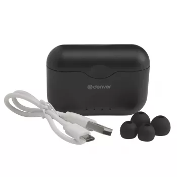 Auriculares con micrófono Denver TWE-37Negro