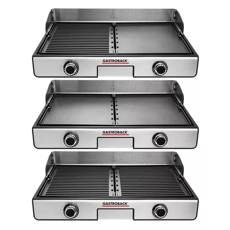Parrilla de contacto Gastroback Design Plancha & BBQ 2000 W acero inoxidable