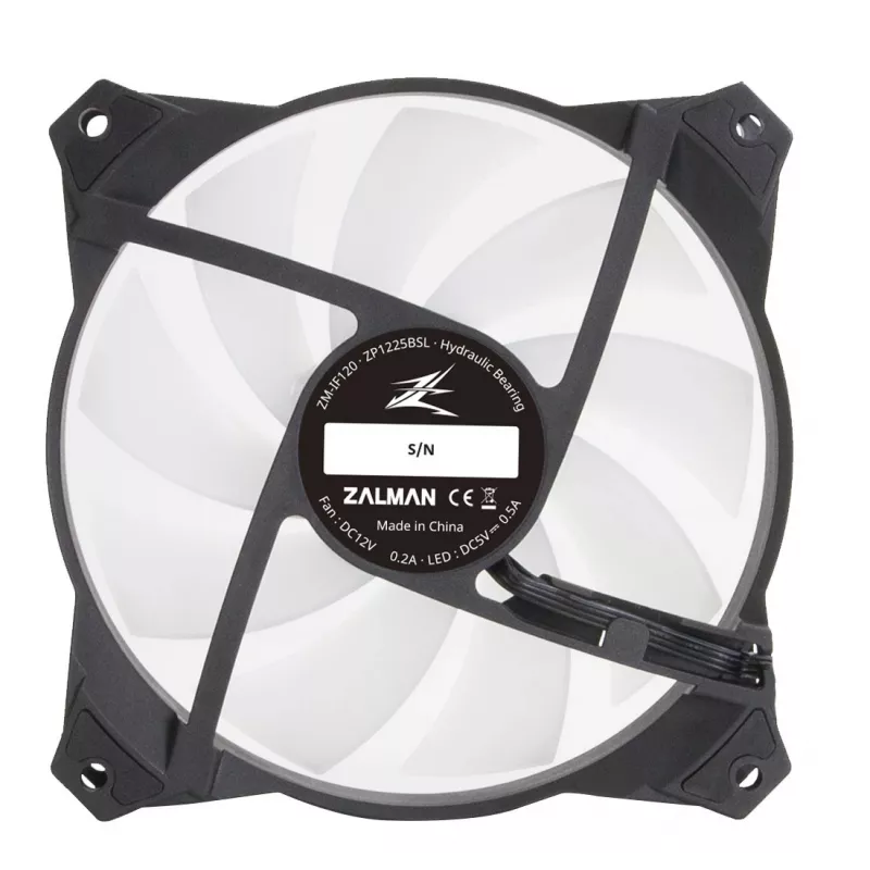 Zalman ZM-IF120 120mm Milky White aRGB Ventilador Infinity-Effekt 1.200 rpm 21,0 dB(A) 55,2 CFM Caja de ordenador 12 cm