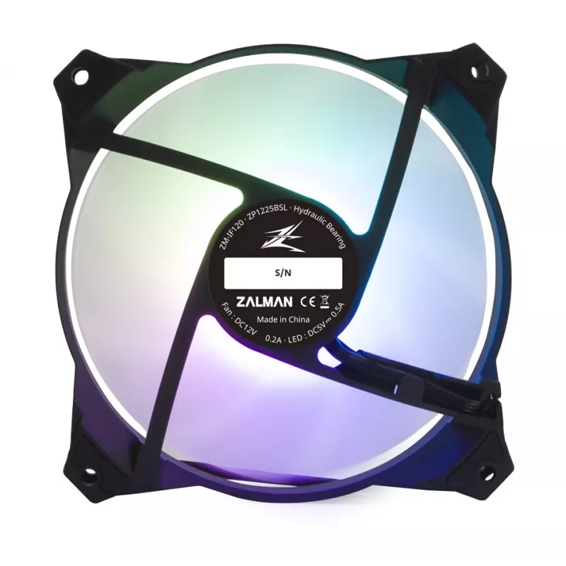 Zalman ZM-IF120 120mm Milky White aRGB Ventilador Infinity-Effekt 1.200 rpm 21,0 dB(A) 55,2 CFM Caja de ordenador 12 cm