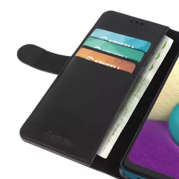 Funda cartera Krusell Galaxy A02 16,5 cm negro 3 compartimentos para tarjetas
