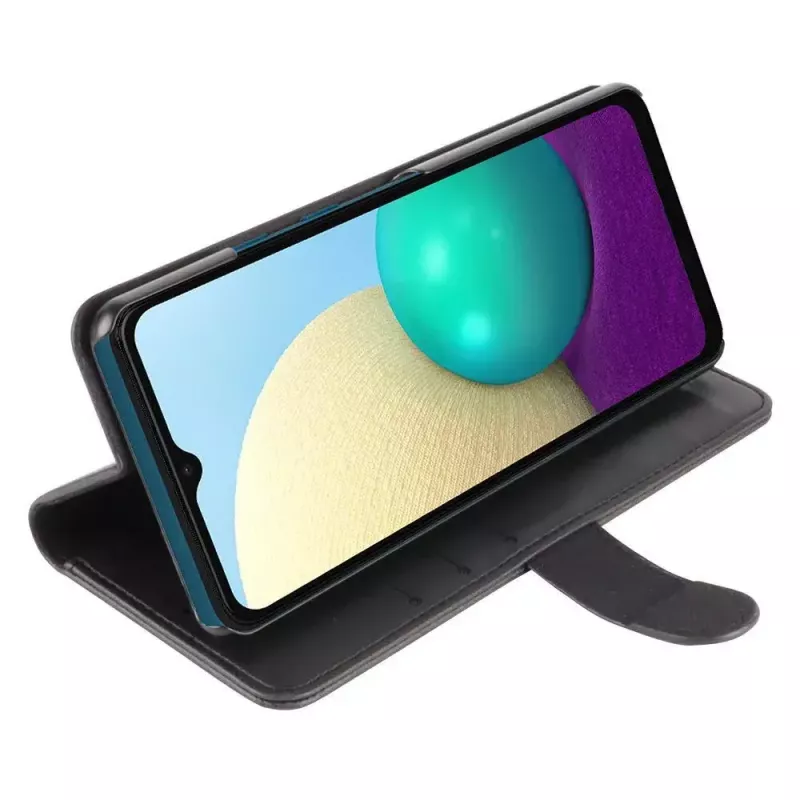 Funda cartera Krusell Galaxy A02 16,5 cm negro 3 compartimentos para tarjetas