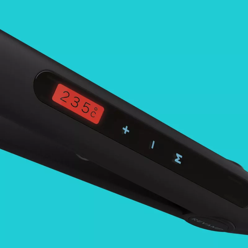 Revamp Progloss Touch Digital Plancha de pelo Warm Negra 3 m