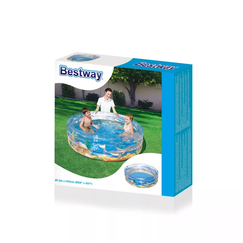 Piscina hinchable Bestway Transparent Seeleben Pool Φ1,5m x H53cm
