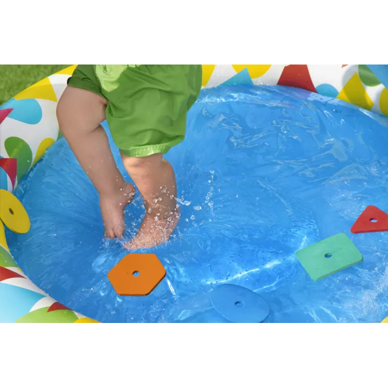 Bestway 52378 Splash & Learn piscina infantil con toldo, 45 l, 117 x 120 x 117 cm