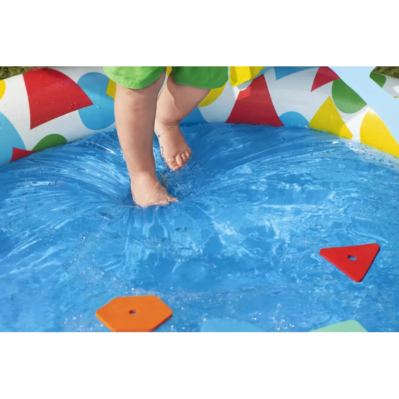 Bestway 52378 Splash & Learn piscina infantil con toldo, 45 l, 117 x 120 x 117 cm