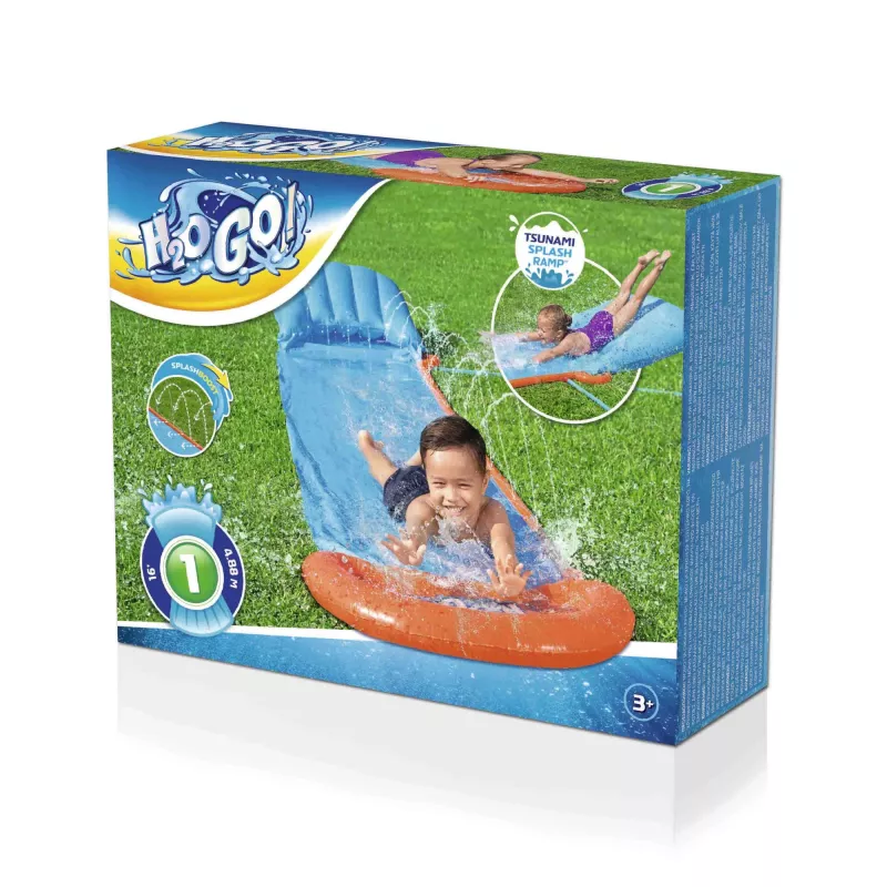 Tobogán acuático de jardín Bestway H2OGO! Tsunami Splash Ramp Single Slide 4,88 m